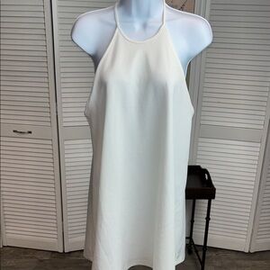 Zara Elegant White Halter Dress